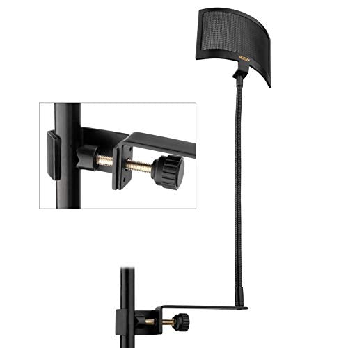 Auray PFMU-12 Universal Wire Mesh Pop Filter with 12" Gooseneck (Matte Black)