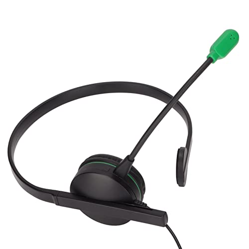 S481 Single Ear Gaming Headset 3.5mm Stereo Wired One Ear Headset with Mic and in Line Control for One Wired One Ear Headset, Gaming Chat Headset , 3.5mm