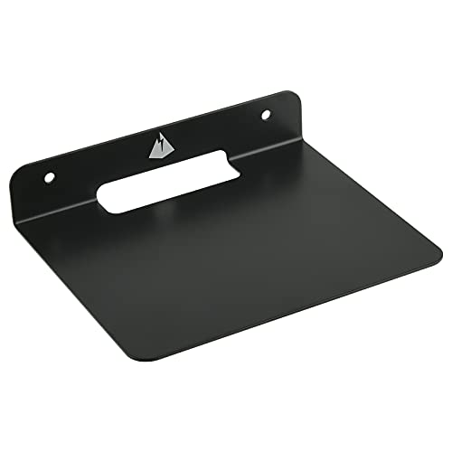 Small Floating Shelf Speaker Mount, 6 inch Small Wall Shelf Metal Speaker Mount for Webcam Security Camera Figures Display Stand (Black, 1 Pack)