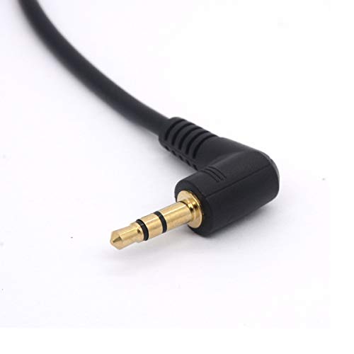 Short 3.5mm Right Angle Cable, Gold Plated 90 Degree | 3.5 Male to Male Audio Stereo Jack Plug Car Aux 3-Pole TRS (15 cm) - size: 20 cm