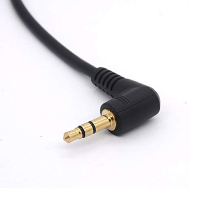 Short 3.5mm Right Angle Cable, Gold Plated 90 Degree | 3.5 Male to Male Audio Stereo Jack Plug Car Aux 3-Pole TRS (15 cm) - size: 20 cm