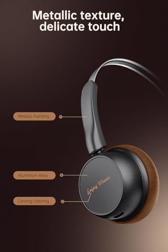 Over Ear Headphones Bluetooth, Active Noise Cancelling, On Ear Headphones, Light Weight Earphones, Comfort Headsets, for Travel Home Office PC