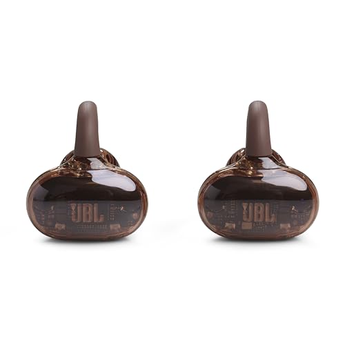 JBL Soundgear Clips Open Ear Headphones for Situational Awareness - Copper | Up to 32 Hours Total Playtime With Speed Charge, Sweat Resistant, Noise-Reducing Mics, App Control For Custom Audio - color: Copper