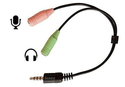 ienza 3.5mm TRRS Male to Dual 3.5mm TRS Female Headset Splitter Combo Adapter for iPhone, Android, PS4, PlayStation 4 5, Xbox One Series X/S, Tablet, PC Gaming & New Laptops