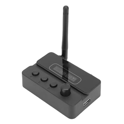 Jiawu Bluetooth Transmitter and Receiver, Low Latency Bluetooth 5.3 Audio Adapter, Wireless Audio Adapter with Multi Functional Interfaces for TV Stereo System Car Home Music Streaming