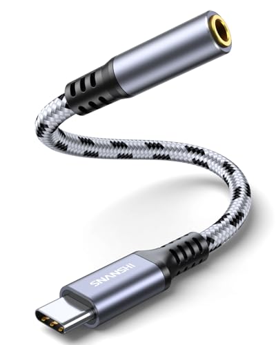 SNANSHI USB C to 3.5mm Audio Adapter - Headphone Jack to USB C Dongle Cable, Aux to USB C Adapter Cord Compatible with iPhone 17 16 15 Pro Max Plus, Galaxy S25 S24 S23 Ultra, Pixel 9 8, iPad