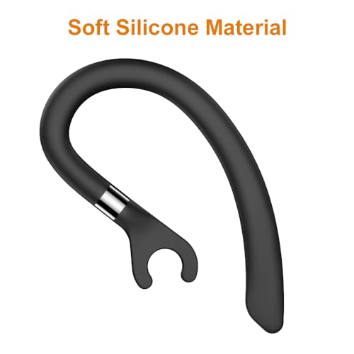 New bee Ear Hooks Replacement Ear Hook Clips- Snap-in Headset Spare Clamp Hook (Black, 3 Pack+Silicon) - color: Black, size: 3 Pack+Silicon