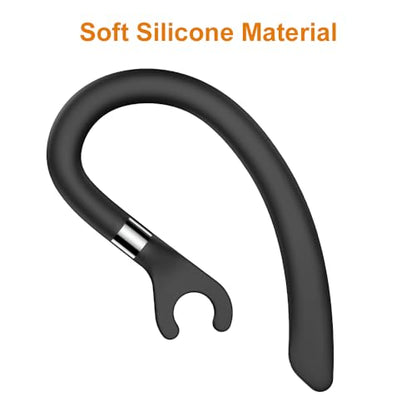 New bee Ear Hooks Replacement Ear Hook Clips- Snap-in Headset Spare Clamp Hook (Black, 3 Pack+Silicon) - color: Black, size: 3 Pack+Silicon