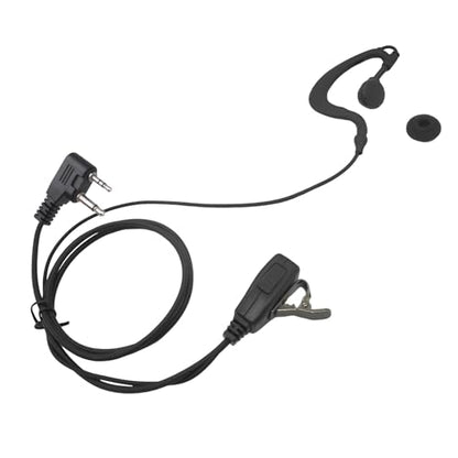 2Pin Earpiece with Mic Walkie Talkie Headset Earphone Ear Piece for Midland 2-Way Radios GXT LXT (G Shape Style)