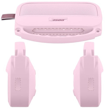 Silicone Cover for Bose SoundLink Flex Portable Speaker 2nd Gen | Scratch-resistant, Unhindered Sound, Silicone Construction, Portable Carrying Silicone Cover, Petal Pink Silicone Cover - color: Petal Pink Cover