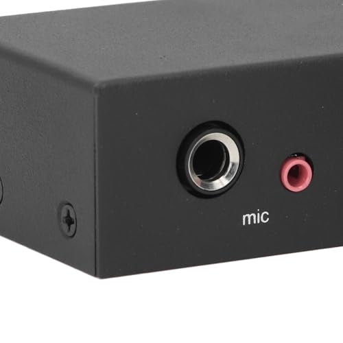 Stereo Sound Preamplifier, Microphone Headphone Amp with 3 Output Ports and Independent Volume Control, for Condenser Dynamic Mics Instruments Speakers
