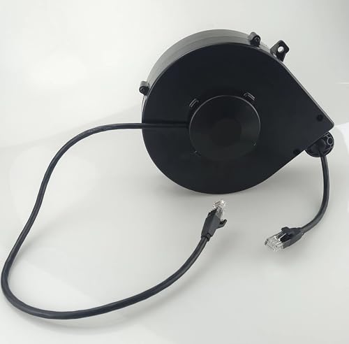 Compact Retractable CAT6 Reel with Constant Tension (Non-Locking)