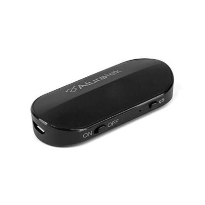 Aluratek Bluetooth V5.0 Audio Transmitter Adapter, TV to Wireless Headphones, Home Speaker, Airplane, Boat, Motorcycle, Gym - ABT05F