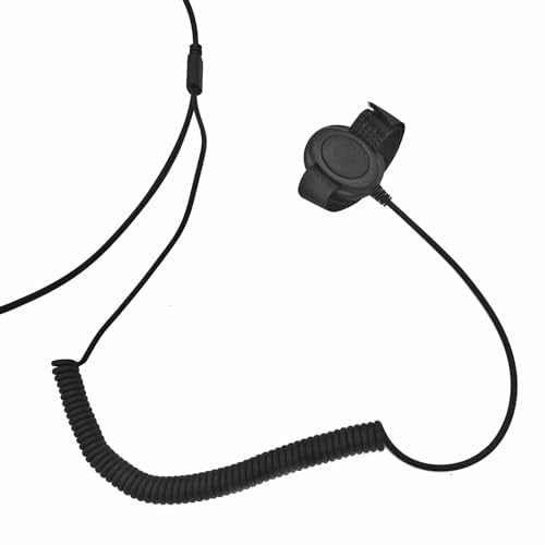 Renastar Ptt Mic Earpiece Two Way Radio Headset Behind The Head Ear Piece Finger PTT for Midland 2 Pin Walkie Talkie AVPH5 GXT LXT GMRS