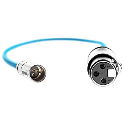 KONDOR BLUE | 16 Inch Mini XLR (TA3) 3-Pin Male to XLR Female Audio Cable | Braided On-Rig Mic Cable for Blackmagic Design Pocket Cinema Camera 4K 6K, for Canon EOS C70 | Blue - color: Blue