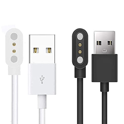 Lamshaw Compatible with Ortizan Air Conduction Headphones Charger, Magnetic Replacement Charging Compatible for Ortizan i10 Air Conduction Headphones (2 Pack-Black+White) - color: 2 Pack-Black+White