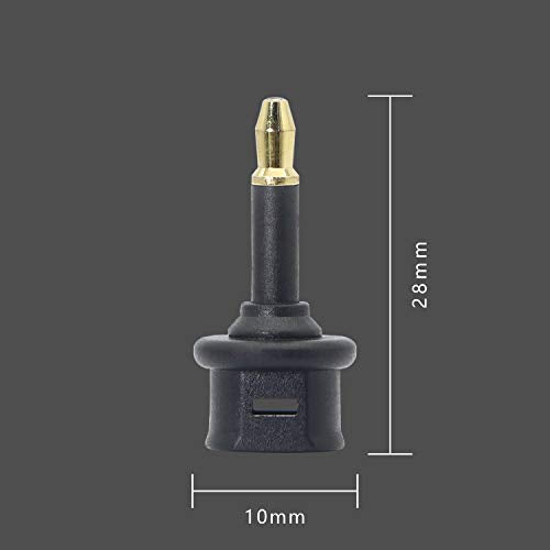 GELRHONR Digital Fiber Optic Toslink to 3.5mm Jack (Mini Toslink),Female to 3.5 mm Mini Male Optical Audio Connector Adapter（3pack）