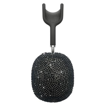 Black Cover for Airpods Max, Bling Rhinestone Apple Headphone Case Sparkling Cute Glitter Airpod pro max Ear Covers Protective Accessories - color: Black