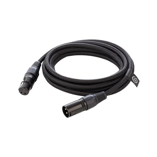 Elgato XLR Cable, Shielded Microphone Cable, 10ft | Male to female connectors, Gold-plated pins, Nylon braided jacket, Reduces electromagnetic interference