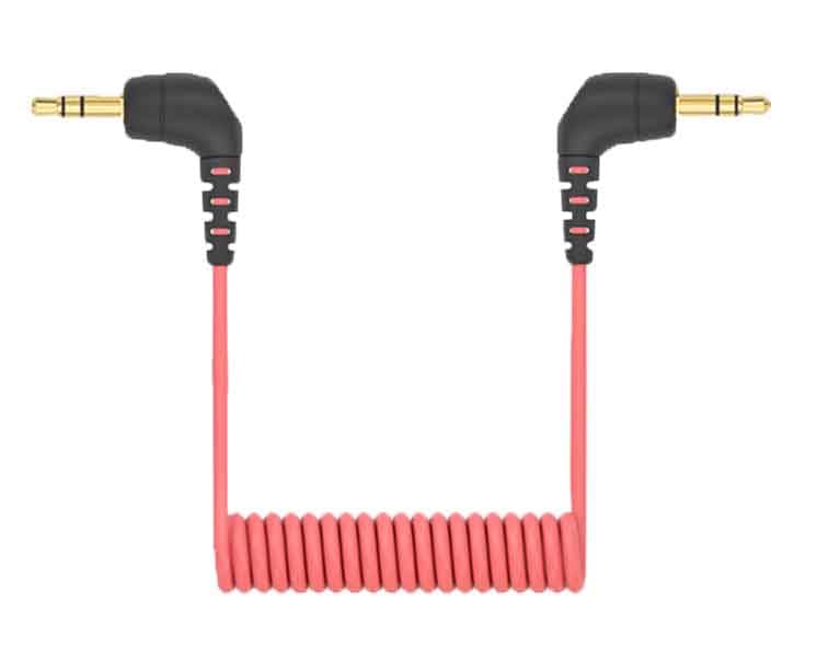 3.5mm Microphone Cable Compatible with Rode Wireless Pro / Wireless Go 2 /Compatible with Mic 2 and Hollyland Lark M1 M2 150 Max Duo, Coiled Dual 3.5mm TRS Patch Cable Audio Mic Cord for DSLR Cameras