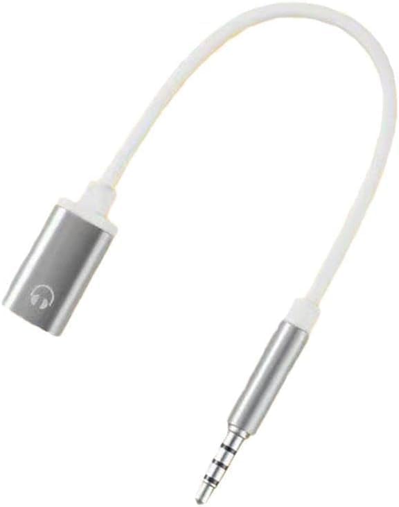 3.5mm Male to Type-C Female Audio Adapter Cable, White, Compatible with Smartphones, MP3 Players, Laptops, Tablets