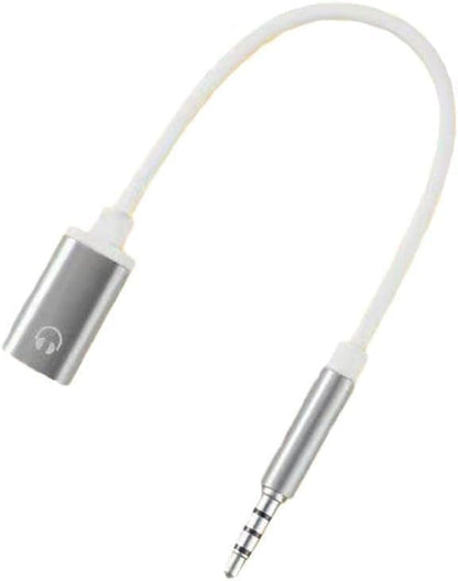 3.5mm Male to Type-C Female Audio Adapter Cable, White, Compatible with Smartphones, MP3 Players, Laptops, Tablets