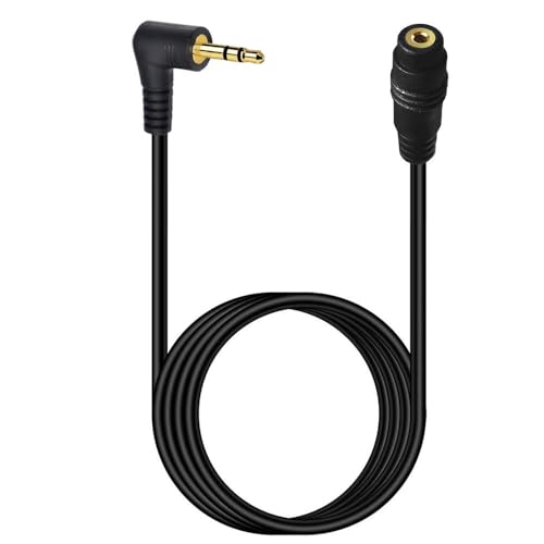 Seadream 2.5mm Audio Extension Cable 6FT,90 Degree Angle 2.5mm TRS Male to Female Stereo Audio Plug Jack Adapter Cable Cable Cord Headphone Audio Converter 3 Poles Stereo Adapter