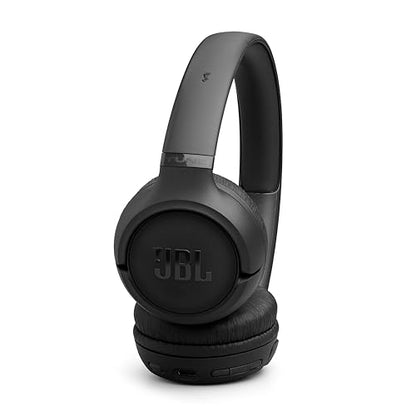 JBL Tune 530BT - Wireless on-Ear Bluetooth 6.0 Headphones with Powerful Pure Bass Sound, 2 beamforming mics for Perfect with Expo Gear Over-Ear Weather-Resistant Protective Hard-Shell - color: Black