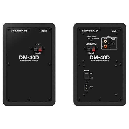 Pioneer DDJ-FLX4 DJ Controller with DM-40D Monitors and Gator Studio Monitor Isolation Pads — DJ and Production Mode DSP, RCA Direct, rekordbox and Serato, Acoustic Decoupling
