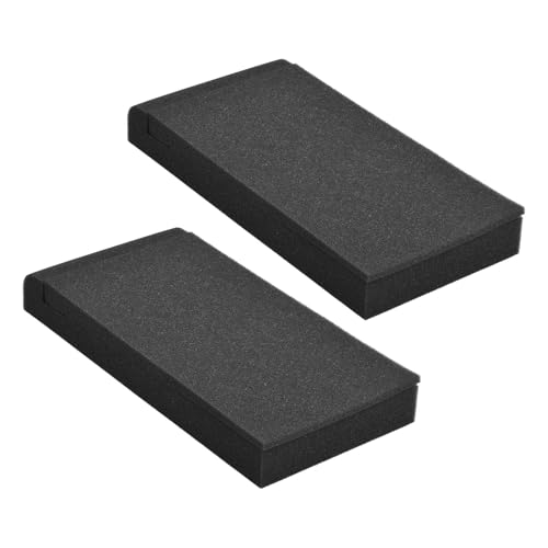 LiebeWH Acoustic Isolation Foam Shockproof High Density Speaker Pads, Black Sloped Monitor Pads for Stable Sound Output, 27x10cm for Home and Professional Studios (27 X 14cm) - size: 27 X 14cm