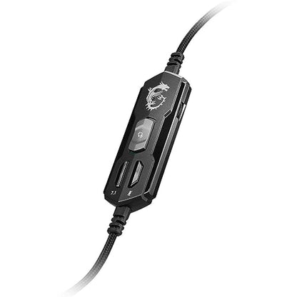 msi Immerse GH50 Wired Gaming Headset, 7.1 Surround Sound, Foldable Metal Headband, RGB Mystic Light, Carrying Pouch Included, PC/Mac - size: Large, style: Immerse GH50