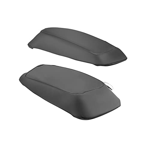 Mofun PU Leather Saddlebag Speaker Lid Covers Fit for Touring 2014-2023 | Fit for Harley Touring Road King Street Electra Road Glide 2014-2023 - size: 2014-2023 Patternless Style