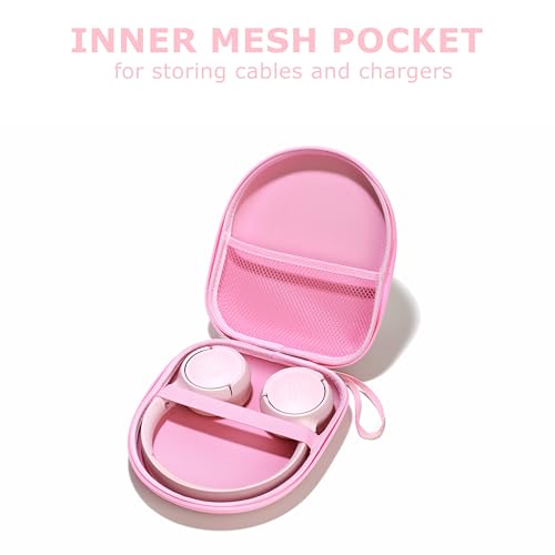 Ginsco Universal Headphone Case Compatible with JBL Tune 510BT 720BT, Sony WH-CH 720N/WH-CH520, with Sony/JBL/Soundcore Q20i Q30/BERIBES/TOZO/KVIDIO etc Wireless Headphones Pink - color: Pink
