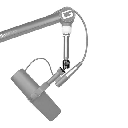 Gator Frameworks Ball-and-Socket Head Microphone Adapter with Angle Adjustment, (GFW-MIC-BALLHEAD-MT)