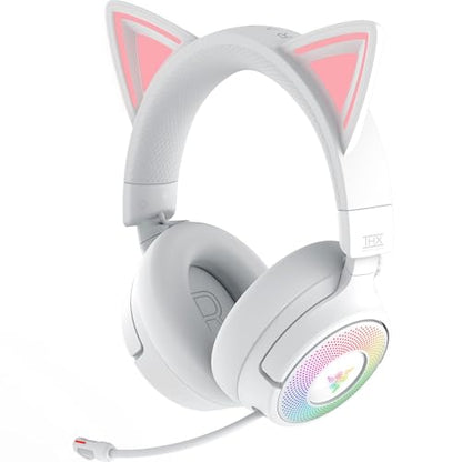 Razer Kraken Kitty V3 Pro Wireless RGB Gaming Headset, White - color: Mercury White