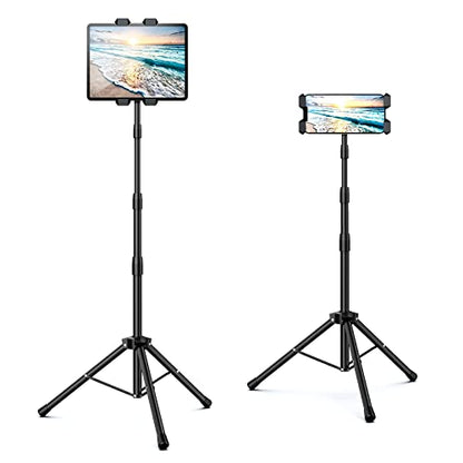 Tablet Floor Stand Adjustable Tripod Stand Compatible for 5.5-12.9" iPad