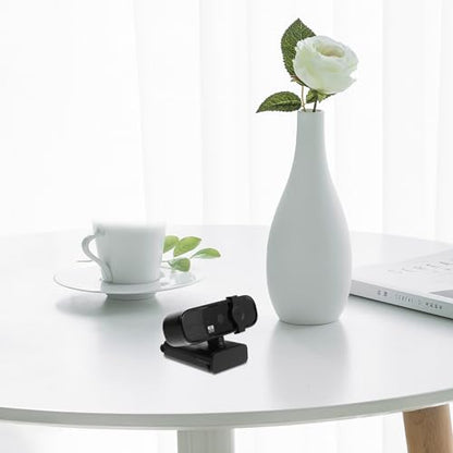 USB Webcam Plastic Video Conferencing Camera for PC 1080p with Microphone, and Crisp Live Broadcast Video Camera, Plug and Play for Desktop Computer and Remote Work