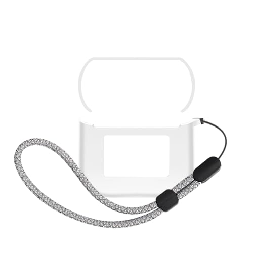 case Suitable for JBL Tour Pro 3: 360 ° Shock Resistant Ultimate Protective case, Waterproof, Scratch Free Cover with Headphone Charging Station (White+Gray White Hanging Rope) - color: White+gray white hanging rope