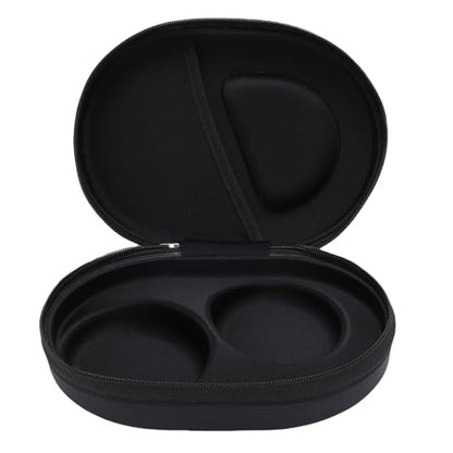 Hard EVA Carrying Case for Over Ear Headphones, PU Leather Protective Travel Storage Bag with Waterproof Shockproof Design, Black - color: Black