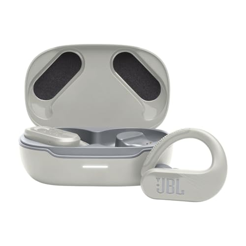 JBL Endurance Peak 3 - Dust and Water Proof (IP68) True Wireless Active Earbuds, JBL Pure Bass Sound, Up to 50 Total Hours of Playback with Speed Charge, Ambient Aware & Talk Thru (White) - color: White