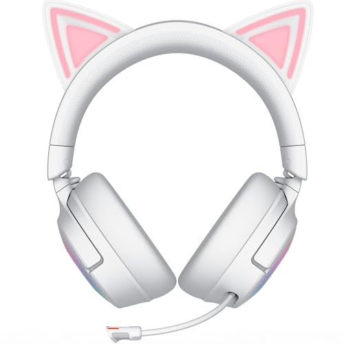 Razer Kraken Kitty V3 Pro Wireless RGB Gaming Headset, White - color: Mercury White