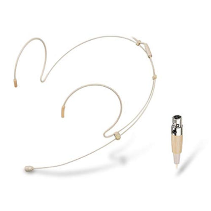 Headset Headworn Microphone Compatible with AKG Bodypack | Earhook Double Over Ear Earset Over Ear Headband Mic for Wireless Transmitter System with 1.2m Cable Mini XLR 3 Pin TA3F Plug