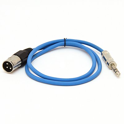 Seismic Audio SATRXL-M3Blue6 3-Feet XLR Male to 1/4-Inch TRS Patch Cables - Blue - color: Blue, size: 3 Foot