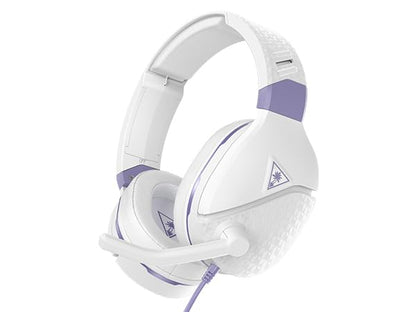 Turtle Beach Recon Spark Wired Multiplatform Gaming Headset, Xbox, PS5, PC | Xbox Series X|S, Xbox One, PlayStation, PS4, PC Splitter, Flip-to-Mute Mic, 40mm Speakers, Memory Foam Cushions, White Purple