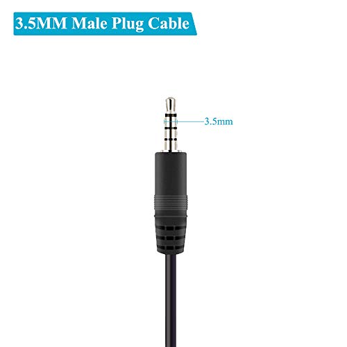 Fancasee 2-Pack 3.5mm 1/8" to Speaker Wire TRRS Stereo Male Plug to Bare Wire Pigtail 3.5mm Jack Connector Adapter Repair Audio Cable for Microphone Headphone Headset Earphone Speaker