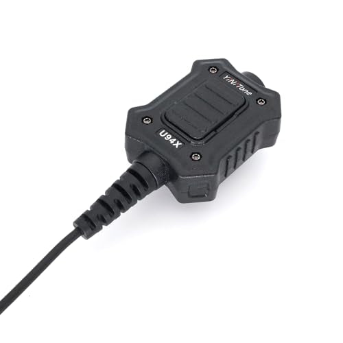 Throat Mic Tactical Earpiece U94X PTT 2 Pin TK Jack 7.0mm Plug Push to Talk Headset for Baofeng UV5R BF-F8HP UV-17 BF888S Quansheng UV-K58 UV-K6 Walkie Talkie for Kenwood TYT