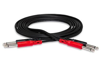 Hosa CPP-202 Dual 1/4 Inch TS to Dual 1/4 Inch TS Stereo Interconnect Cable, 6.6 Feet - size: 6.6 Feet