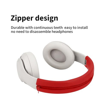 Adhiper Silicone Sweat Headband Cover for Beats Studio Pro & Studio 3 Headphones, Silicone Cover Headphone Cover Accessories for Beats Studio Pro, Studio 3 Headband, Washable & Sweatproof - Red - color: Red