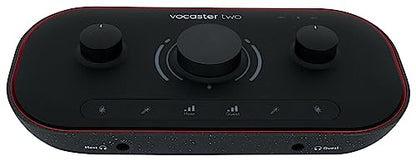 Audiosavings Bundle: Focusrite Vocaster Two USB-C Podcast Podcasting Studio Audio Recording Interface Bundle with (2) Rockville PRO-M50 SR Studio Headphones (3 Items)