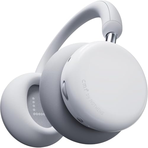 CMF BY Nothing Headphone Pro Active Noise Canceling Wireless Headphones Bluetooth 5.4 Over The Ear Headset, 50H ANC Playtime, Bass&Treble Slider, Custom EQ&Spatial Audio, Hi-Res LDAC, Light Grey - color: Light Grey